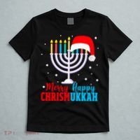 Hanukkah Christmas Funny Merry Happy Chrismukkah Jewish T-Shirt thumb 5