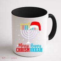 Hanukkah Christmas Funny Merry Happy Chrismukkah Jewish Coffee Mug thumb 1