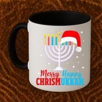 Hanukkah Christmas Funny Merry Happy Chrismukkah Jewish Coffee Mug thumb 2