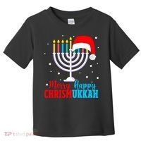 Hanukkah Christmas Funny Merry Happy Chrismukkah Jewish Toddler T-Shirt thumb 0