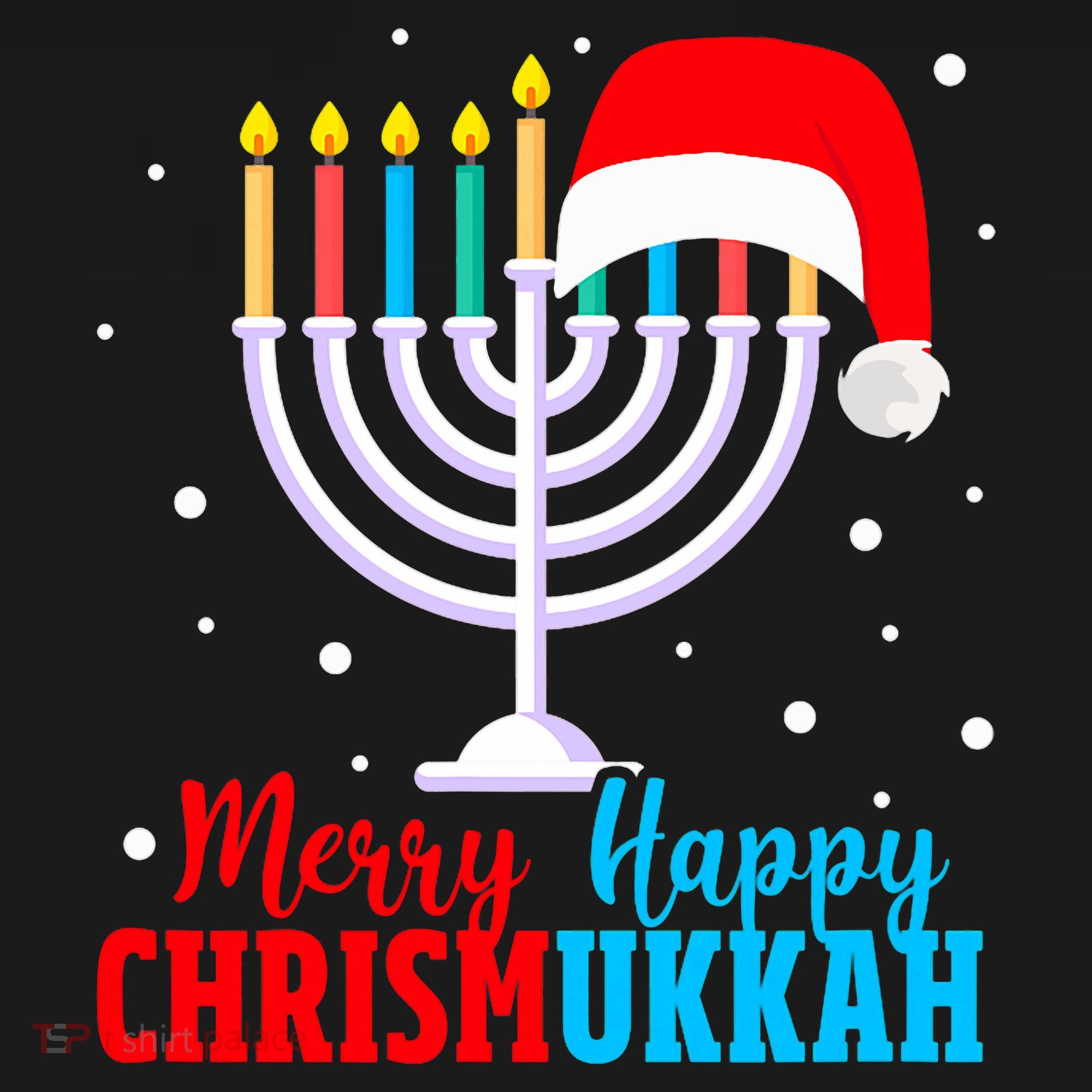 Hanukkah Christmas Funny Merry Happy Chrismukkah Jewish Kids Sweatshirt