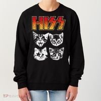 HISS Cat Funny Cats Kittens Rock Music Cat Lover Hiss Women's Sweatshirt thumb 0