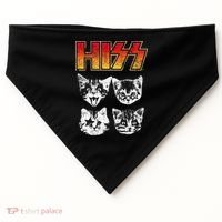 HISS Cat Funny Cats Kittens Rock Music Cat Lover Hiss USA-Made Doggie Bandana thumb 0