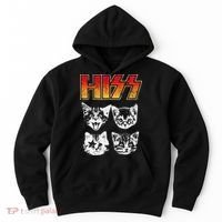 HISS Cat Funny Cats Kittens Rock Music Cat Lover Hiss Hoodie thumb 0