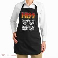 HISS Cat Funny Cats Kittens Rock Music Cat Lover Hiss Apron thumb 2