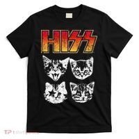 HISS Cat Funny Cats Kittens Rock Music Cat Lover Hiss T-Shirt thumb 0