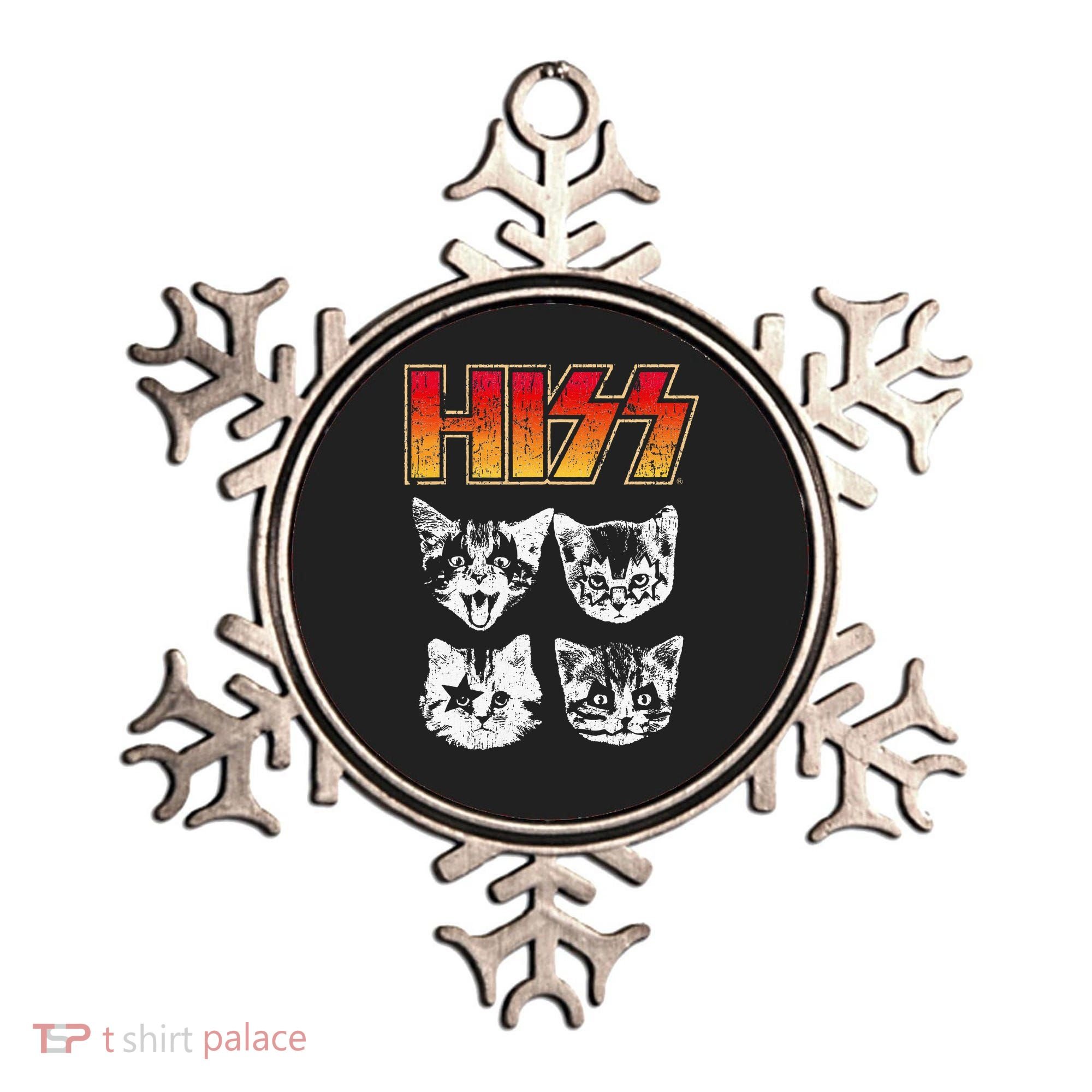 HISS Cat Funny Cats Kittens Rock Music Cat Lover Hiss Ornament