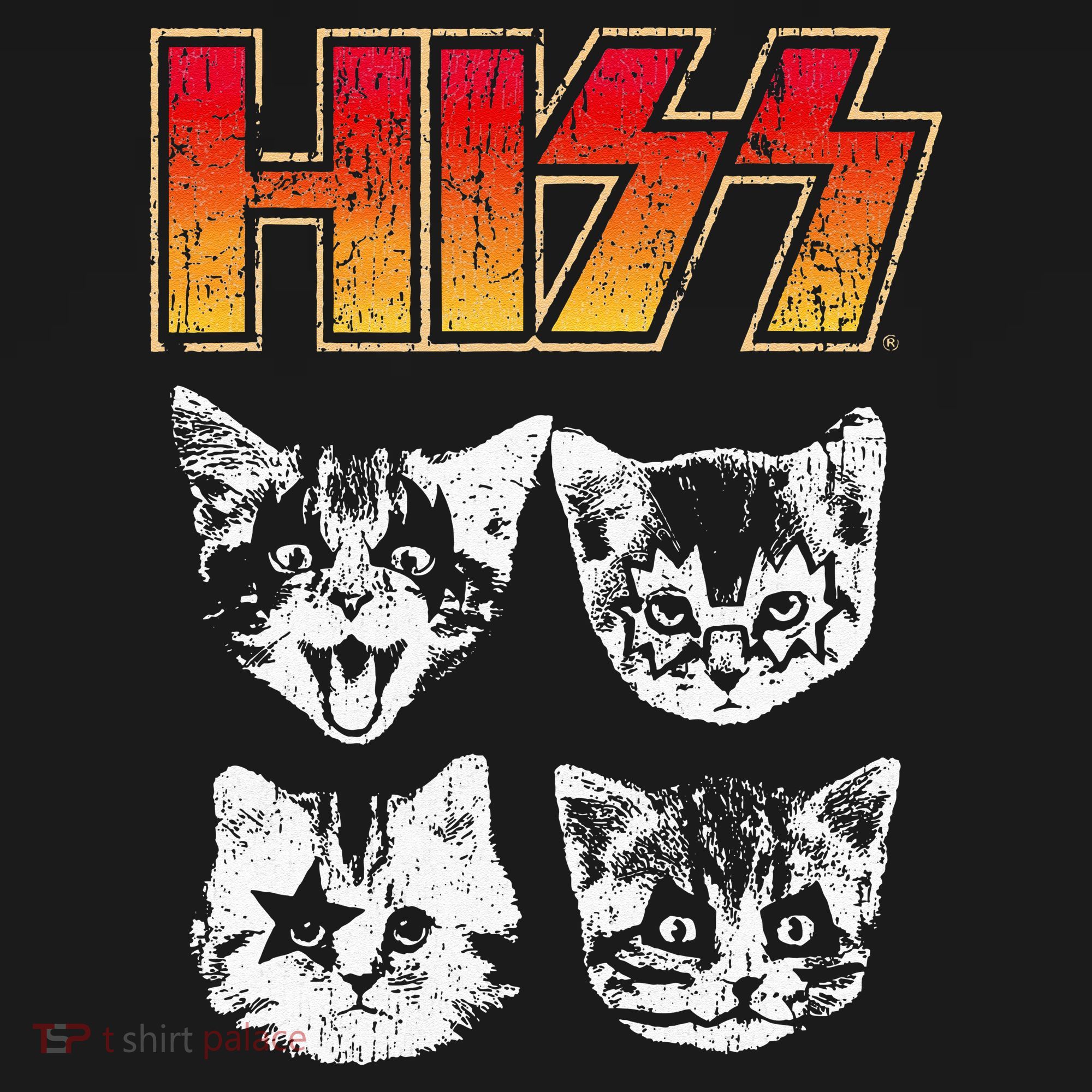 HISS Cat Funny Cats Kittens Rock Music Cat Lover Hiss Women's Tank Top