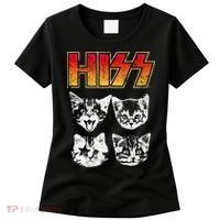 HISS Cat Funny Cats Kittens Rock Music Cat Lover Hiss Women's T-Shirt thumb 0