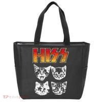 HISS Cat Funny Cats Kittens Rock Music Cat Lover Hiss Tote Bag thumb 0