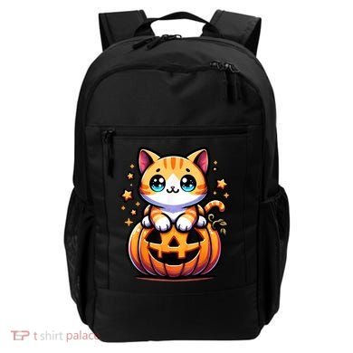 Halloween Cat Funny Fall Pumpkin Cat Lover Cute Backpack