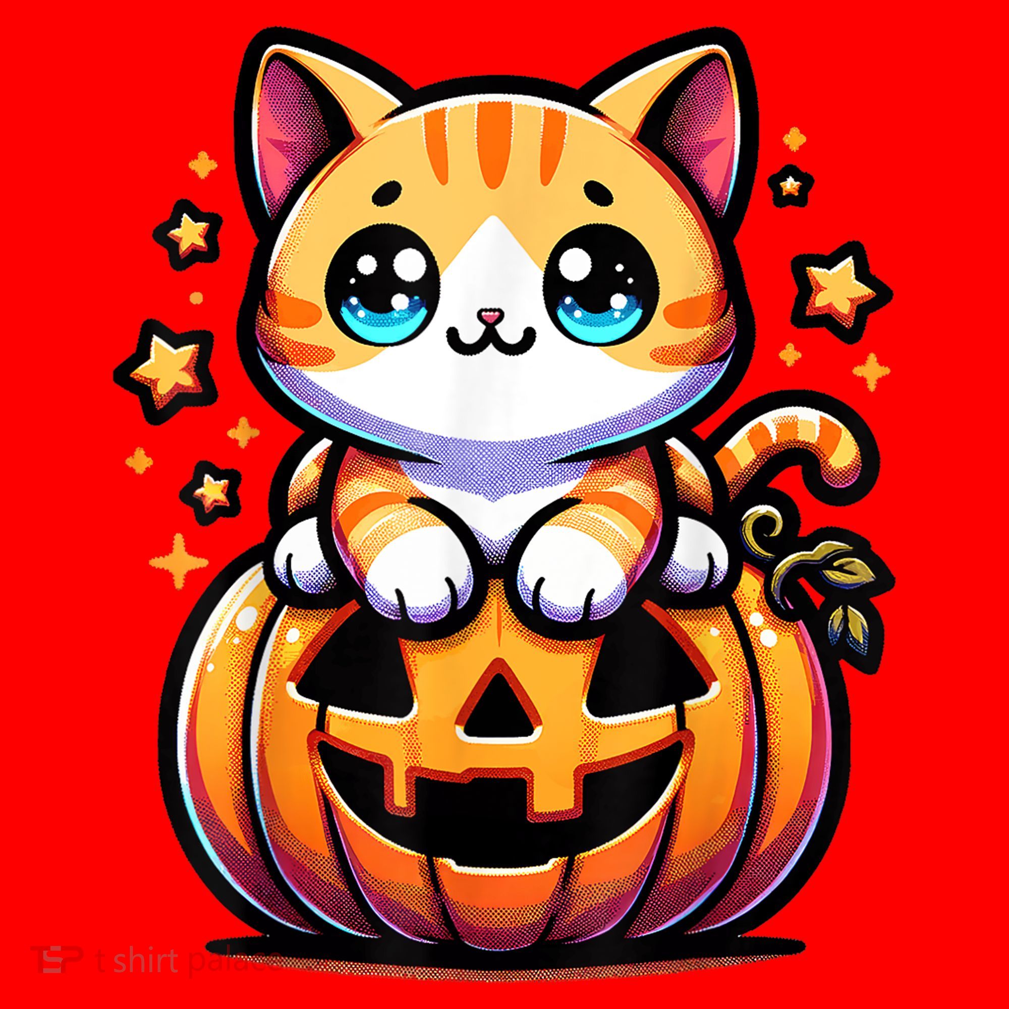 Halloween Cat Funny Fall Pumpkin Cat Lover Cute Santa Hat