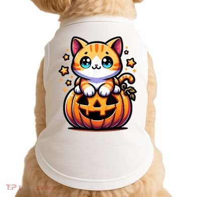 Halloween Cat Funny Fall Pumpkin Cat Lover Cute Doggie Tank