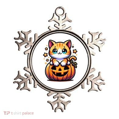 Halloween Cat Funny Fall Pumpkin Cat Lover Cute Ornament