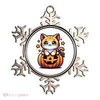 Halloween Cat Funny Fall Pumpkin Cat Lover Cute Ornament thumb 0