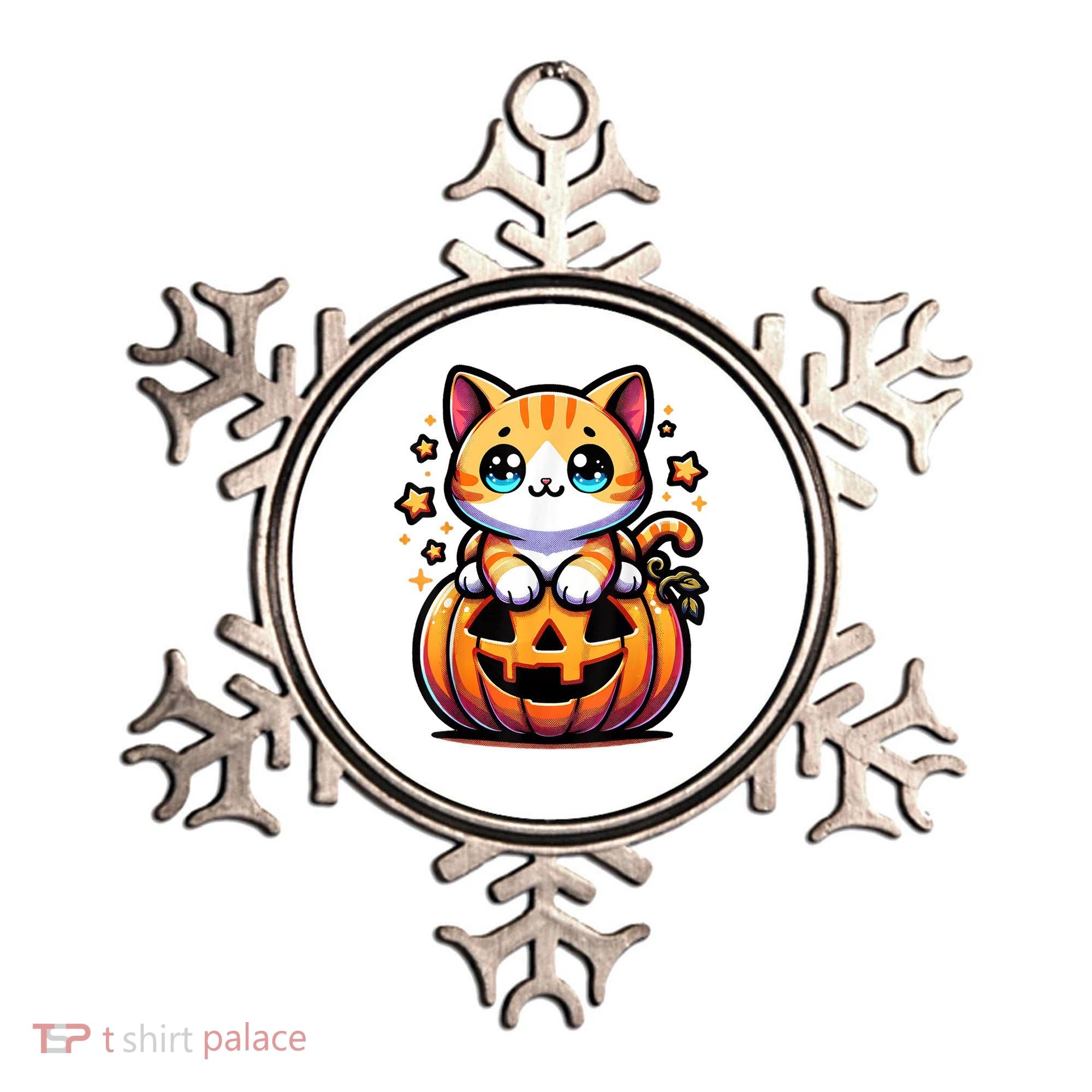 Halloween Cat Funny Fall Pumpkin Cat Lover Cute Ornament