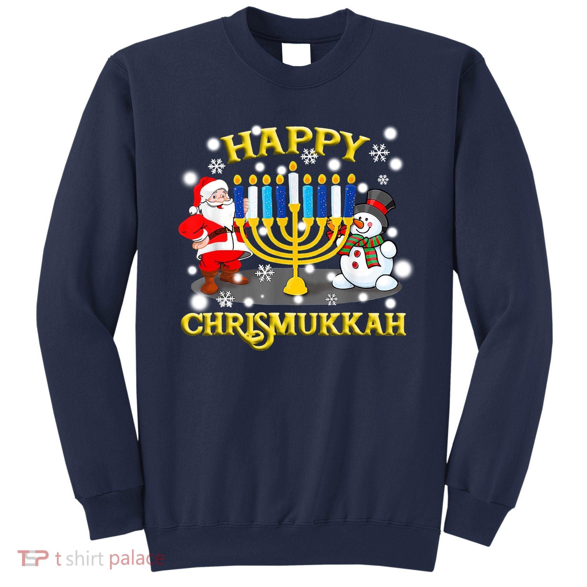 Happy Chrismukkah Funny Hanukkah Christmas Jewish Holiday Sweatshirt