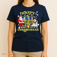 Happy Chrismukkah Funny Hanukkah Christmas Jewish Holiday T-Shirt thumb 4