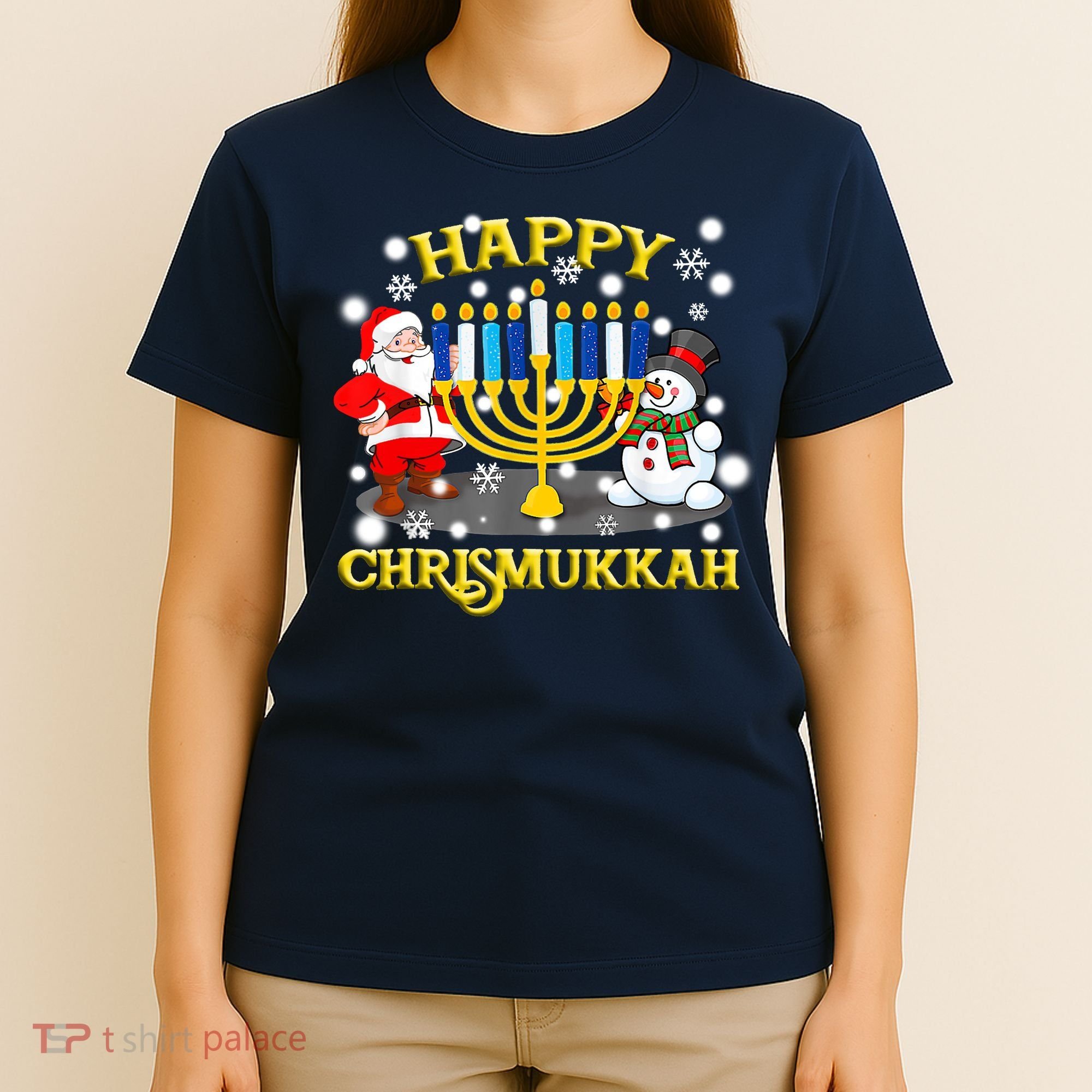 Happy Chrismukkah Funny Hanukkah Christmas Jewish Holiday T-Shirt