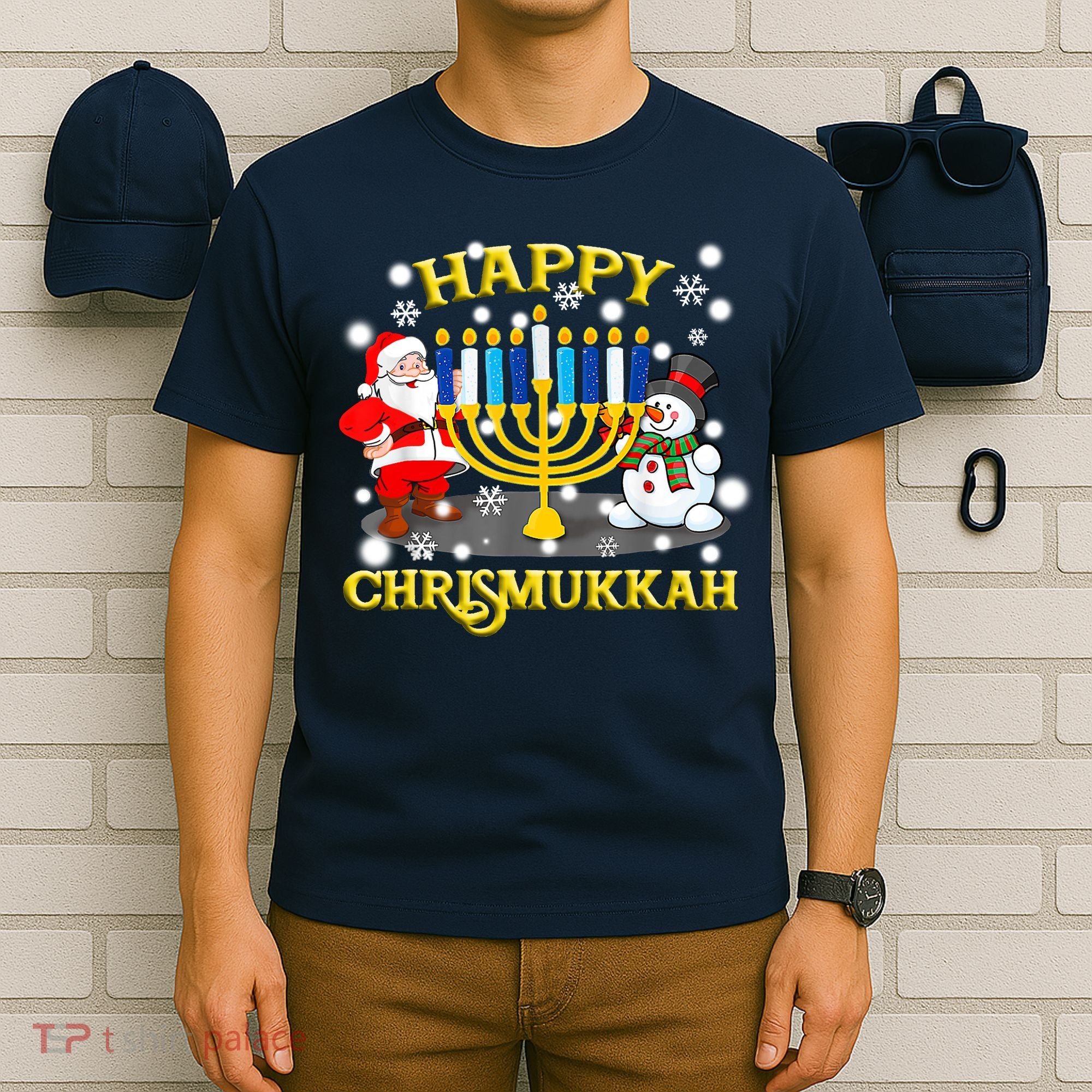 Happy Chrismukkah Funny Hanukkah Christmas Jewish Holiday T-Shirt