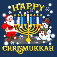 Happy Chrismukkah Funny Hanukkah Christmas Jewish Holiday T-Shirt thumb 7
