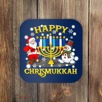Happy Chrismukkah Funny Hanukkah Christmas Jewish Holiday Coaster thumb 0