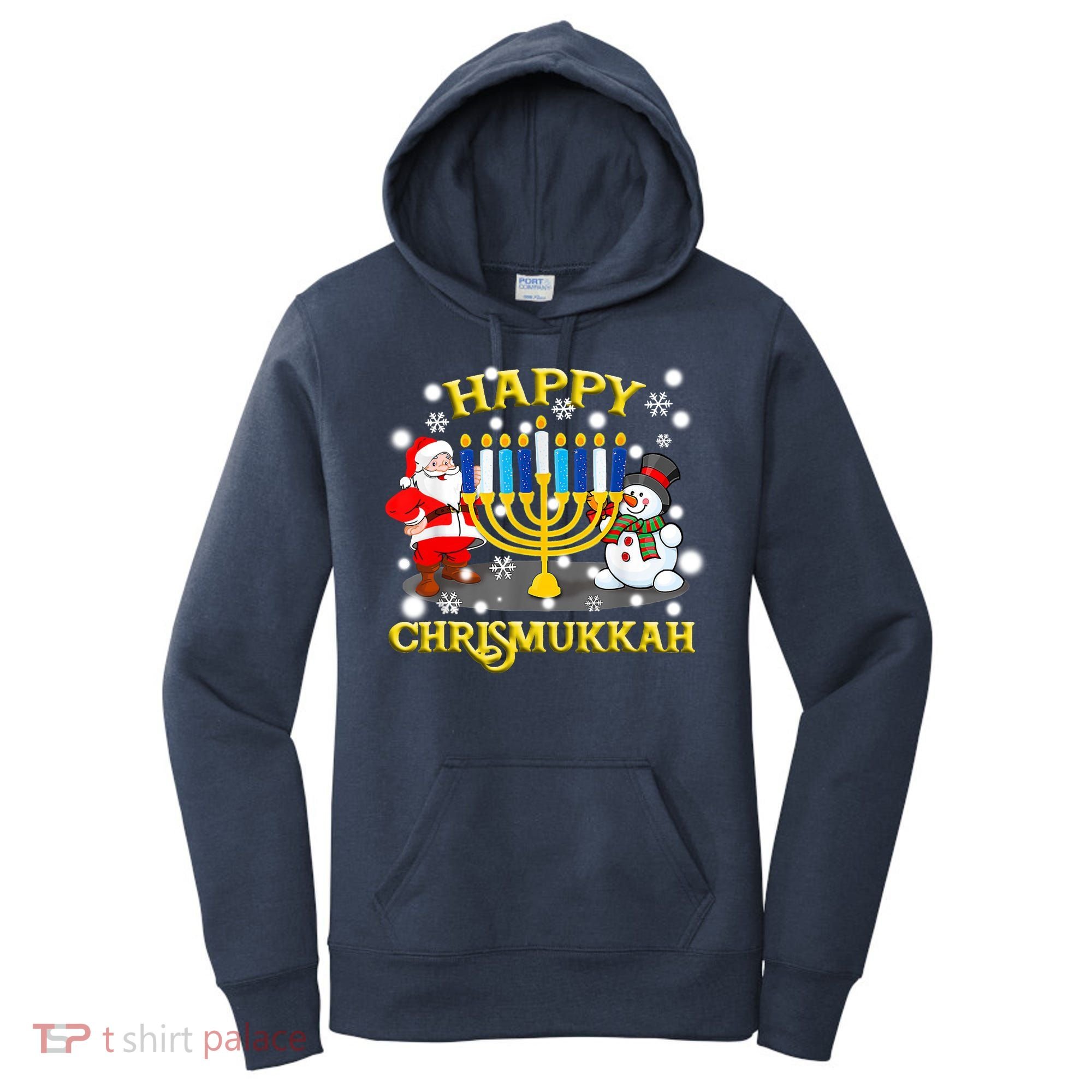 Happy Chrismukkah Funny Hanukkah Christmas Jewish Holiday Women's Hoodie