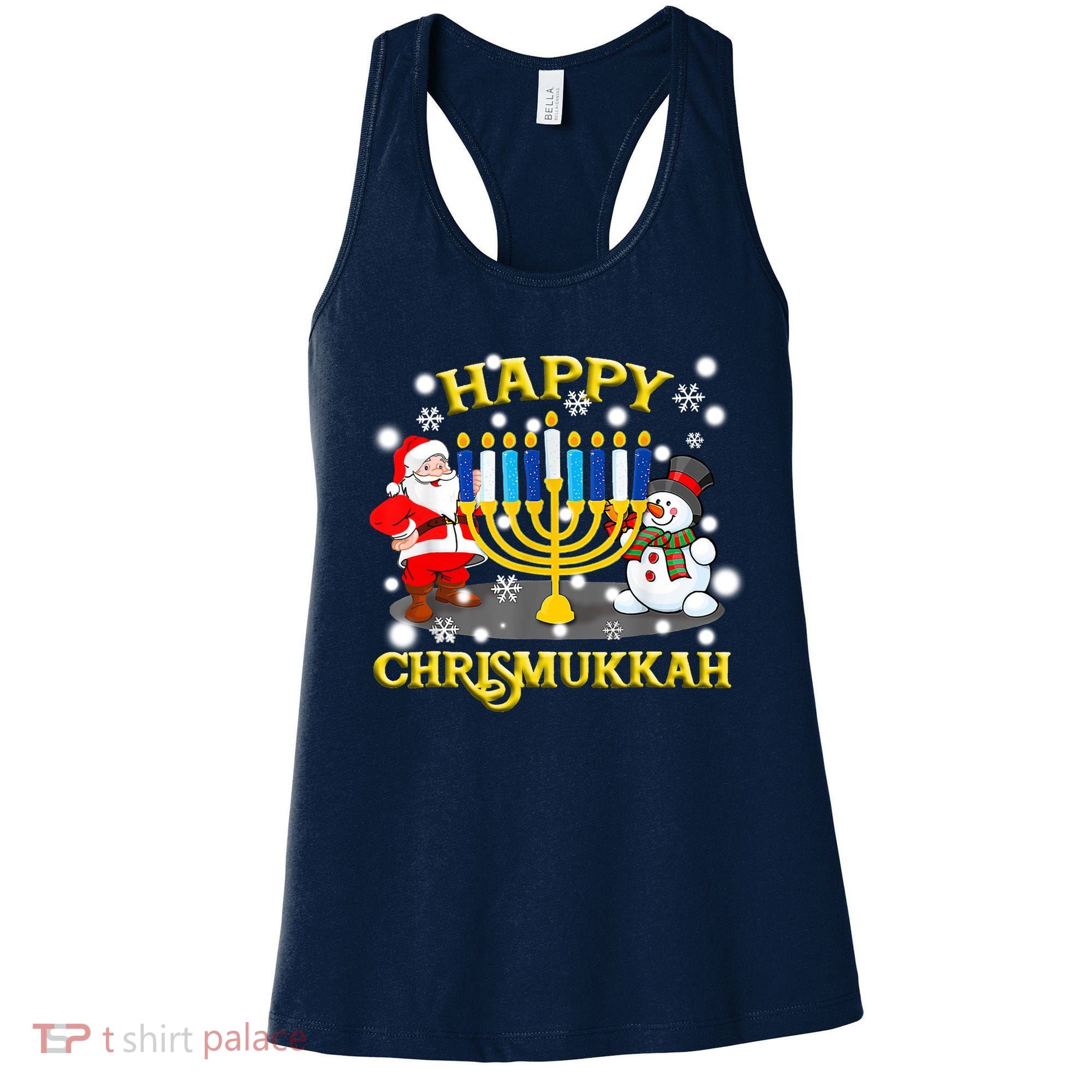 Happy Chrismukkah Funny Hanukkah Christmas Jewish Holiday Women's Tank Top