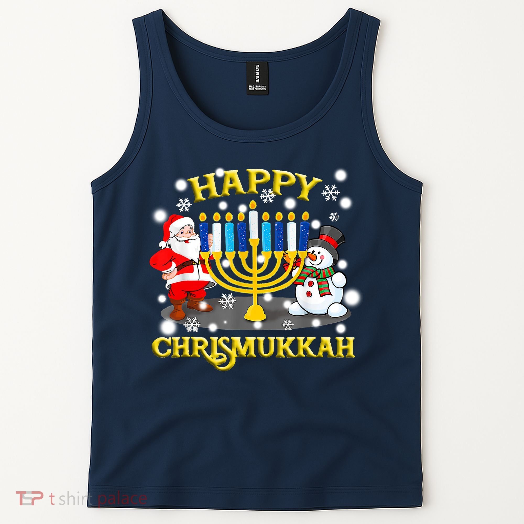 Happy Chrismukkah Funny Hanukkah Christmas Jewish Holiday Tank Top