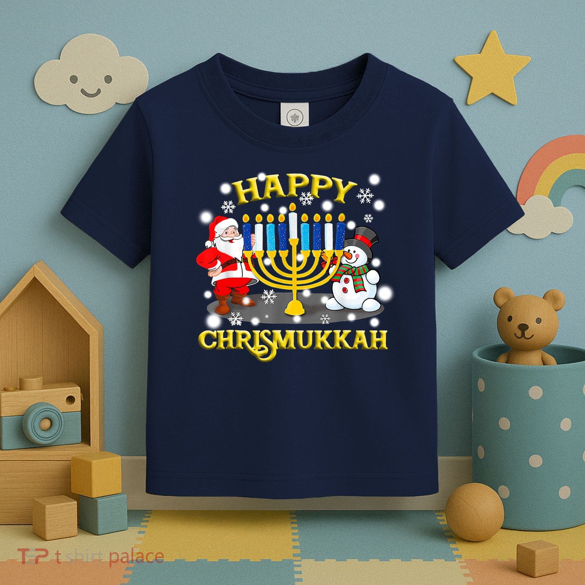 Happy Chrismukkah Funny Hanukkah Christmas Jewish Holiday Toddler T-Shirt