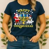 Happy Chrismukkah Funny Hanukkah Christmas Jewish Holiday Women's T-Shirt thumb 2