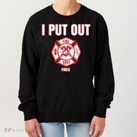 Halloween Costume Funny Firefighter I Put Out Fires Firemen Women's Sweatshirt thumb 0