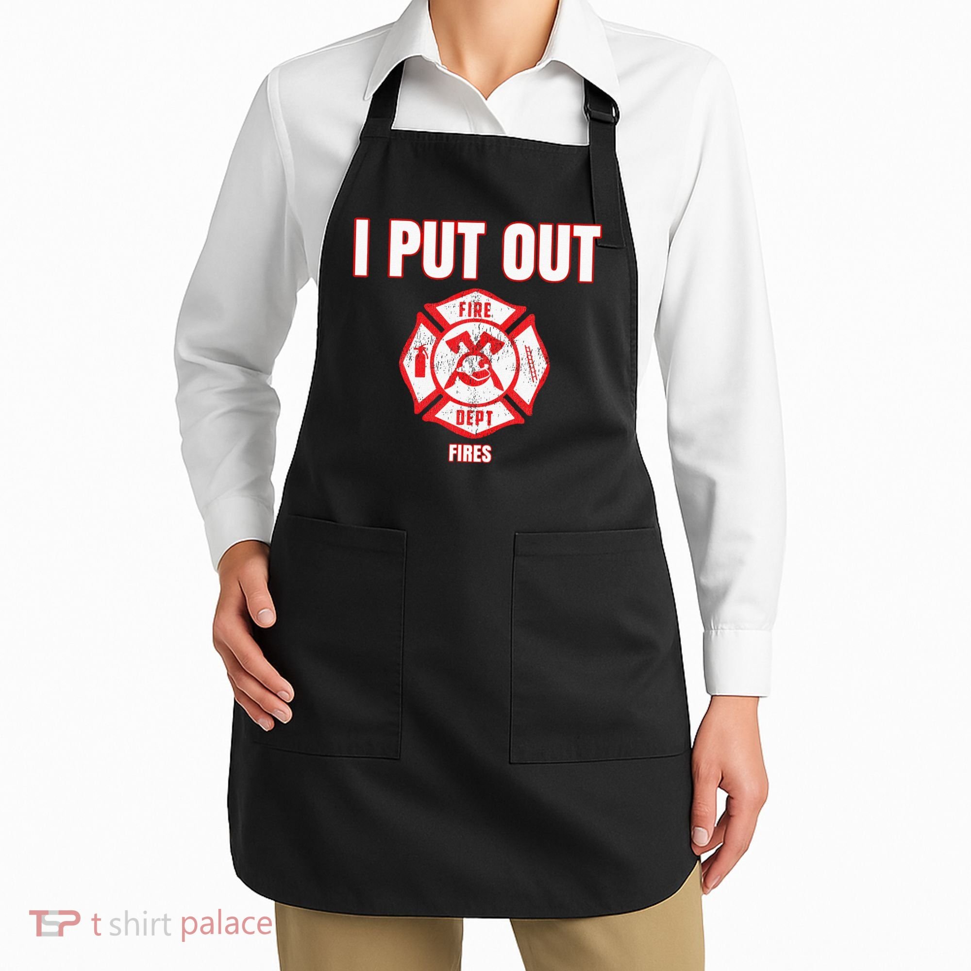 Halloween Costume Funny Firefighter I Put Out Fires Firemen Apron