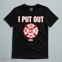 Halloween Costume Funny Firefighter I Put Out Fires Firemen T-Shirt thumb 5