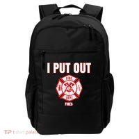 Halloween Costume Funny Firefighter I Put Out Fires Firemen Backpack thumb 0