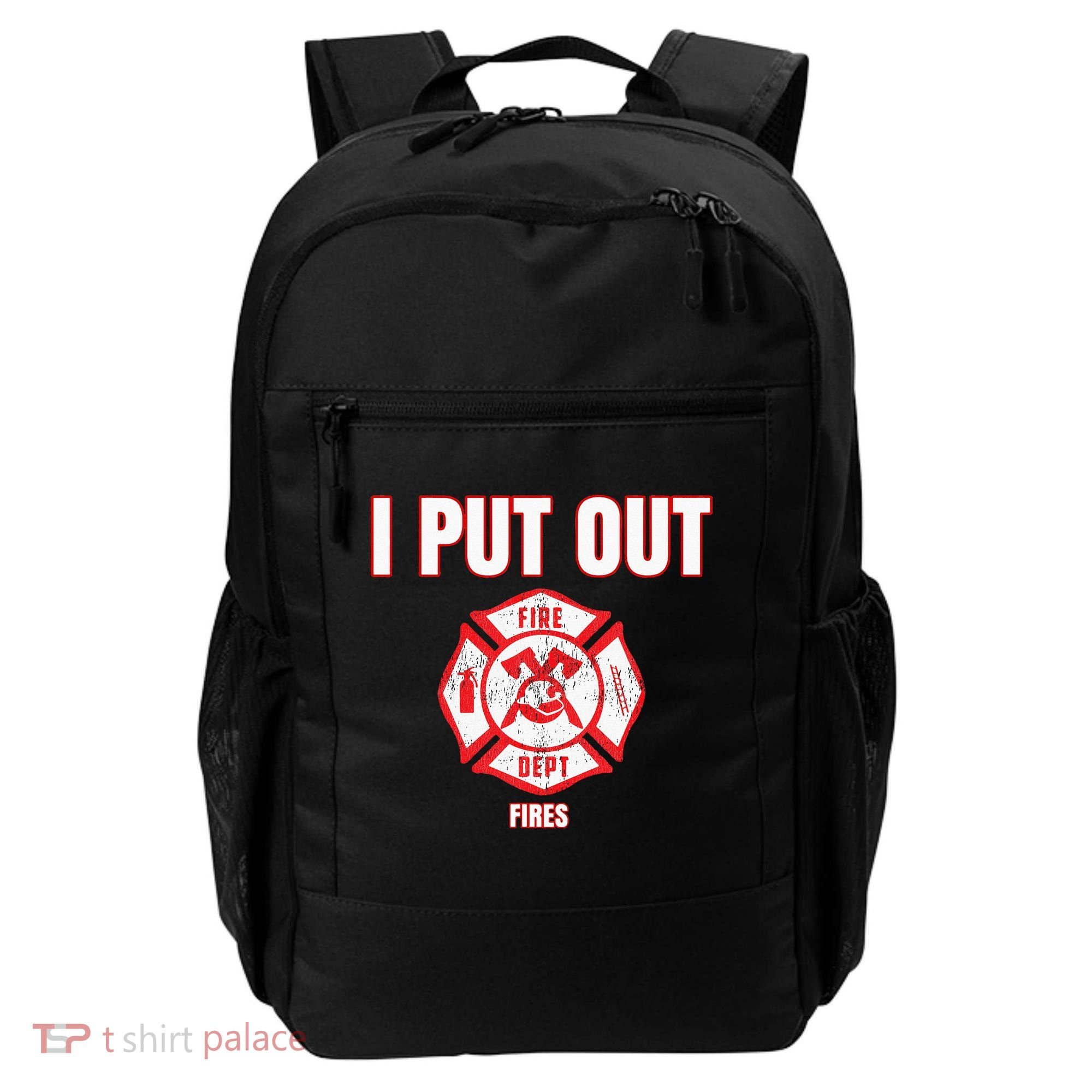 Halloween Costume Funny Firefighter I Put Out Fires Firemen Backpack