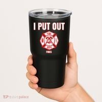 Halloween Costume Funny Firefighter I Put Out Fires Firemen Tumbler thumb 2