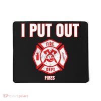Halloween Costume Funny Firefighter I Put Out Fires Firemen Mousepad thumb 0