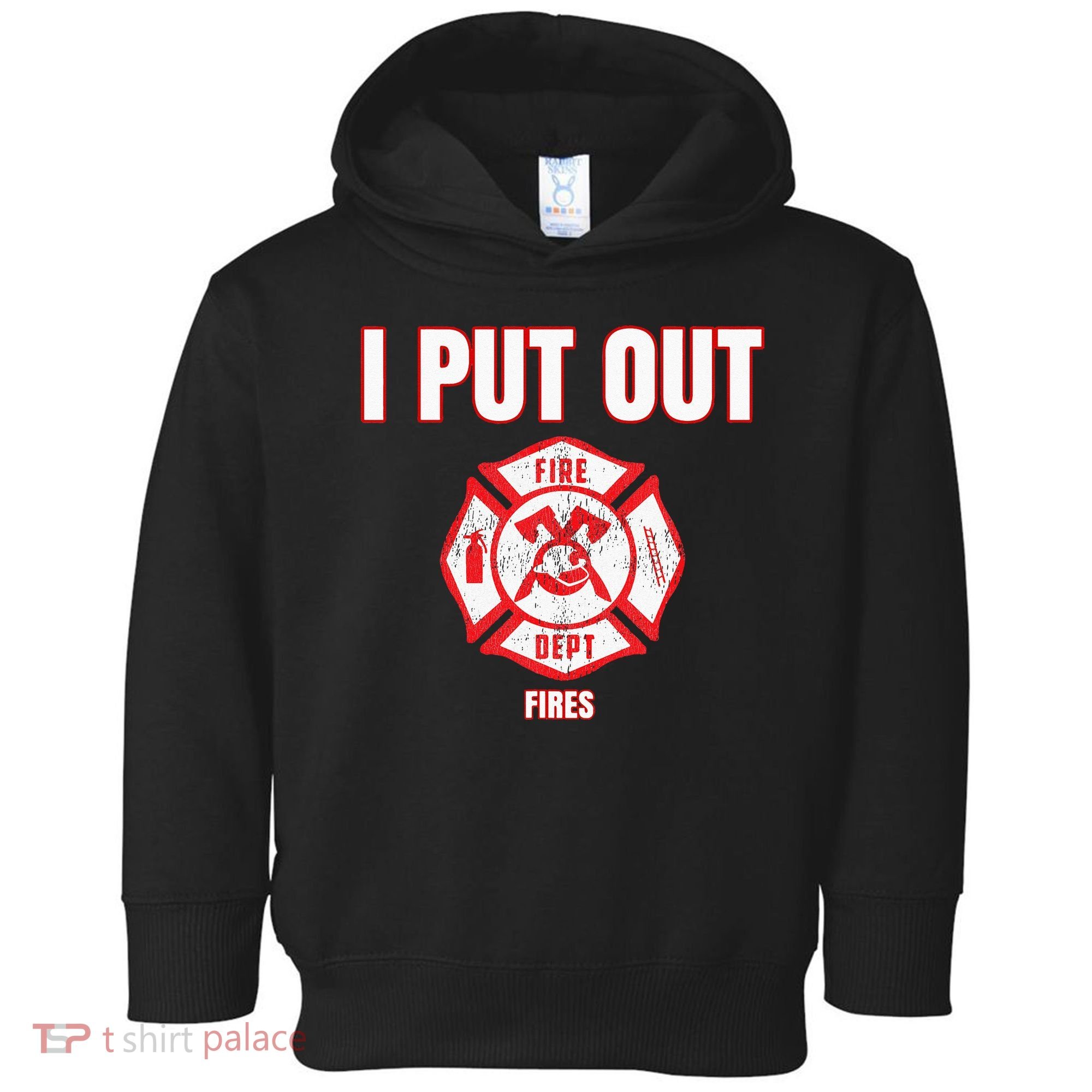 Halloween Costume Funny Firefighter I Put Out Fires Firemen Toddler Hoodie
