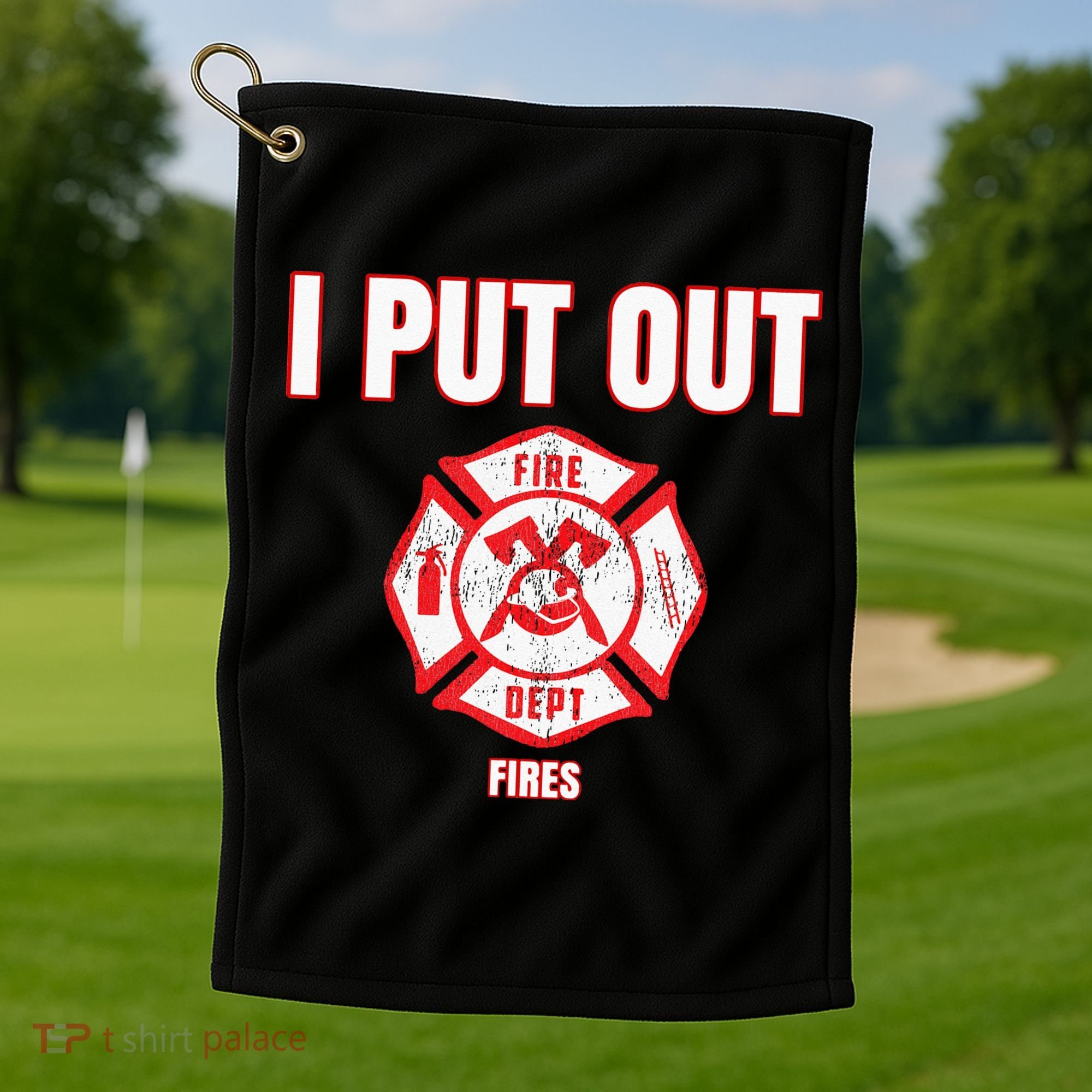 Halloween Costume Funny Firefighter I Put Out Fires Firemen Golf Towel