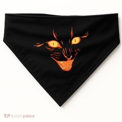 Halloween Cat Face USA-Made Doggie Bandana