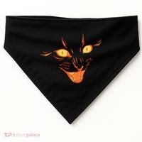 Halloween Cat Face USA-Made Doggie Bandana thumb 0