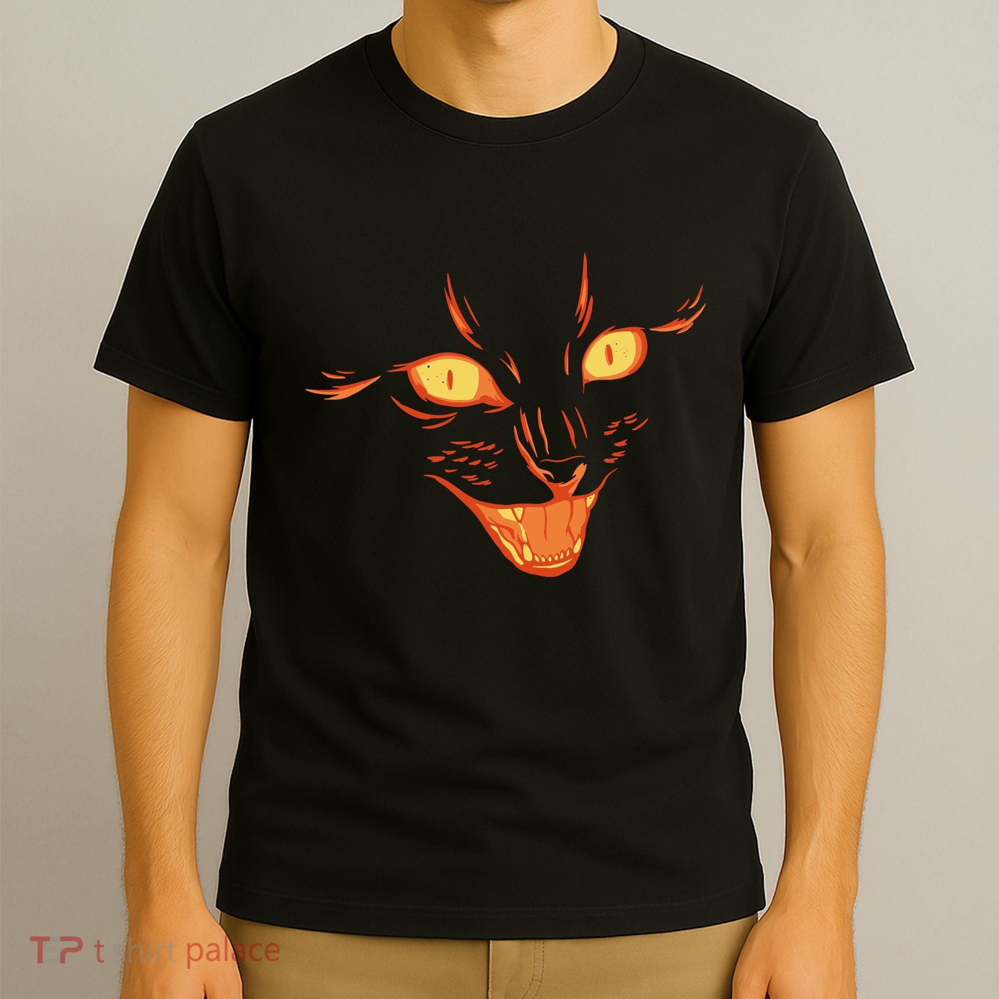 Halloween Cat Face T-Shirt