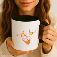 Halloween Cat Face Coffee Mug thumb 3