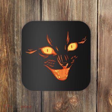 Halloween Cat Face Coaster
