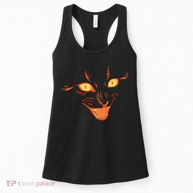 Halloween Cat Face Women's Tank Top