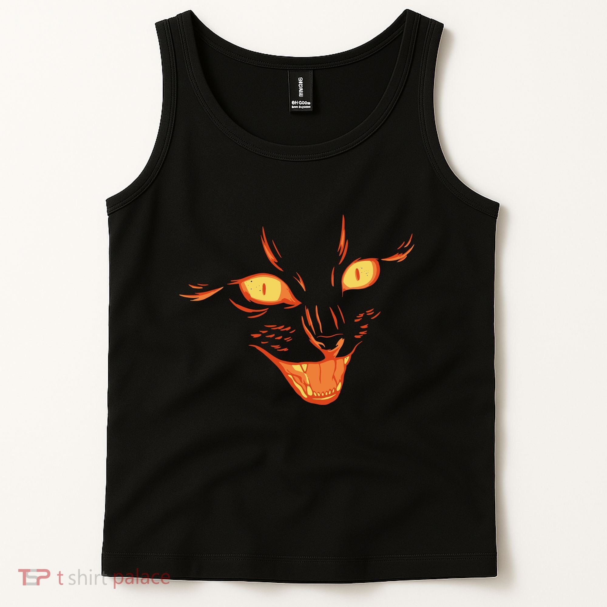 Halloween Cat Face Tank Top