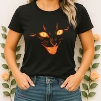 Halloween Cat Face Women's T-Shirt thumb 2