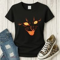 Halloween Cat Face Women's T-Shirt thumb 3