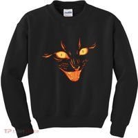 Halloween Cat Face Kids Sweatshirt thumb 0